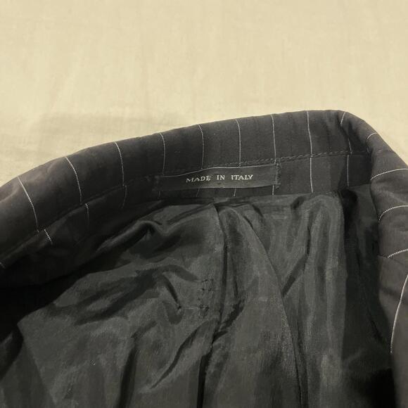 EMPORIO ARMANI MENS BLAZER IT48/US38 MADE IN ITALY BLACK W PINSTRIPES VGC! - Picture 5 of 14